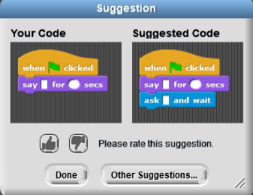 Screenshot of programming interface